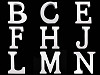 Holzdekoration ABC Buchstaben