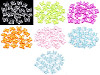 Fluturi decorativi din plastic, 15x18 mm