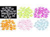 Papillon décoratif en plastique,15 x 18 mm