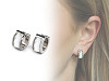 Stainless Steel Hoop Earrings with Rhinestone