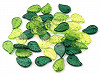 Plastic Transparent Leaf Beads charms 9x14 mm mix