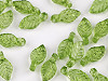 Plastové korálky lístečky mix 5x10 mm