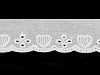 Bawełniana koronka - haft angielski szerokość 40 mm