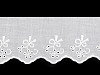 Bawełniana koronka - haft angielski szerokość 55 mm
