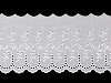 Ribete de encaje con bordado inglés de Madeira, ancho 12 cm