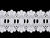 Madère - Liseré broderie anglaise avec rebord en dentelle, largeur 65 cm