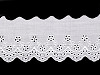 Madère - Liseré broderie anglaise avec rebord en dentelle, largeur 75 cm