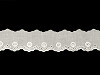 Madère - Liseré broderie anglaise avec rebord en dentelle, largeur 40 cm
