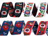 Ruban de costume folklorique en polyester, largeur 35 mm