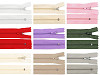 Cerniera in nylon, n. 3, lunghezza: 30 cm, con pinlock