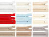 Cerniera in nylon, n. 3, lunghezza: 40 cm, con pinlock