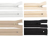Cerniera in nylon, n. 3, lunghezza: 45 cm, con pinlock