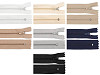 Cerniera in nylon, n. 3, lunghezza: 50 cm, con pinlock