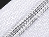 Spirálový zip se stříbrnými zoubky šíře 7 mm délka 55 cm