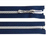 Nylon Zipper with Silver Teeth width 7 mm length 55 cm
