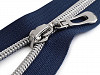 Nylon Zipper with Silver Teeth width 7 mm length 60 cm