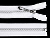Nylon Zipper with Silver Teeth width 7 mm length 65 cm