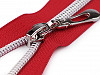 Nylon Zipper with Silver Teeth width 7 mm length 65 cm