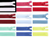 Chiusura lampo, in nylon, invisibile, numero 3, lunghezza: 50 cm, dederon