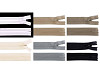 Chiusura lampo, in nylon, invisibile, numero 3, lunghezza: 50 cm, dederon
