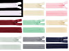Chiusura lampo, in nylon, invisibile, numero 3, lunghezza: 35 cm, dederon