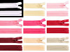 Chiusura lampo, in nylon, invisibile, numero 3, lunghezza: 60 cm, dederon