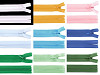Chiusura lampo, invisibile, in nylon, numero 3, lunghezza: 40 cm, dederon