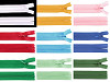 Chiusura lampo, invisibile, in nylon, numero 3, lunghezza: 40 cm, dederon