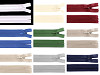 Chiusura lampo, invisibile, in nylon, numero 3, lunghezza: 30 cm, dederon