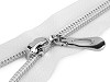 Spirálový zip No 7 délka 18 cm se stříbrnými zoubky