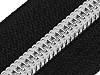 Spirálový zip No 7 délka 18 cm se stříbrnými zoubky