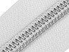 Spirálový zip No 7 délka 18 cm se stříbrnými zoubky
