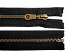 Antique Brass Zipper 6 mm open-end 60 cm jacket