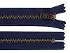 Kovový zips YKK No 5 dĺžka 18 cm staromosadzný (jeansový)
