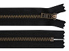 Kovový zips YKK No 5 dĺžka 18 cm staromosadzný (jeansový)