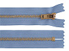 Cremallera metálica de latón antiguo YKK, n.º 5, largo 18 cm (vaqueros)