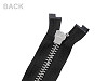 Zip kovový YKK No 5 dělitelný 2 jezdce / dvoucestný 80 cm na kožené bundy