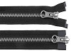 Zip kovový YKK No 5 dělitelný 2 jezdce / dvoucestný 90 cm na kožené bundy