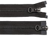 Zip kovový YKK No 5 dělitelný 2 jezdce / dvoucestný 90 cm na kožené bundy