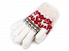 Dětské pletené rukavice s kožíškem, norský vzor