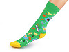 Dámské / dívčí bavlněné ponožky vysoké, s obrázky
