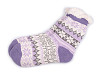 Ponožky zimní s kožíškem a protiskluzem, unisex