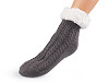 Wintersocken für Damen/Mädchen mit Fell und Anti-Rutsch Emi Ross