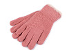 Rękawiczki damskie włóczkowe z kożuszkową lamówką