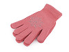 Children's gloves with rhinestones, snowflake