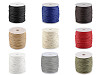 Cordon en coton ciré, Ø 1,5-2 mm