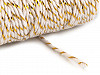 Bavlnená šnúra / povrázok Ø1,5 mm s lurexom vianočná