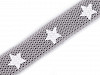 Sznurek odzieżowy płaski szerokość 10 mm gwiazdy 