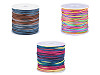 Cordón/cuerda de algodón, Ø1 mm, arco iris