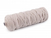 Bavlnená šnúra plochá tkaná / macramé šírka 8 - 10 mm
